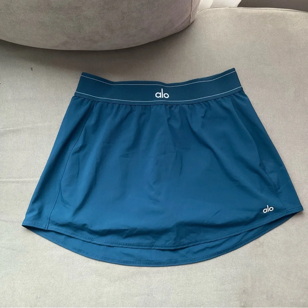 Alo Yoga Match Point Tennis Skirt Eclipse Blue M
